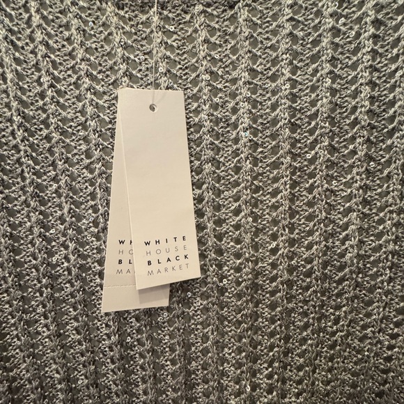 1010 NWT White House Black Market metallic top - Picture 5 of 7